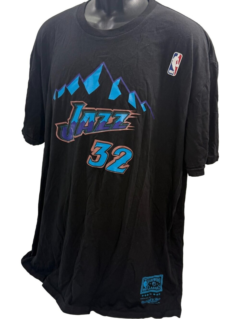 Mitchell & Ness Black Utah Jazz Reload 2.0 M&N Karl Malone T-Shirt Jersey XXL